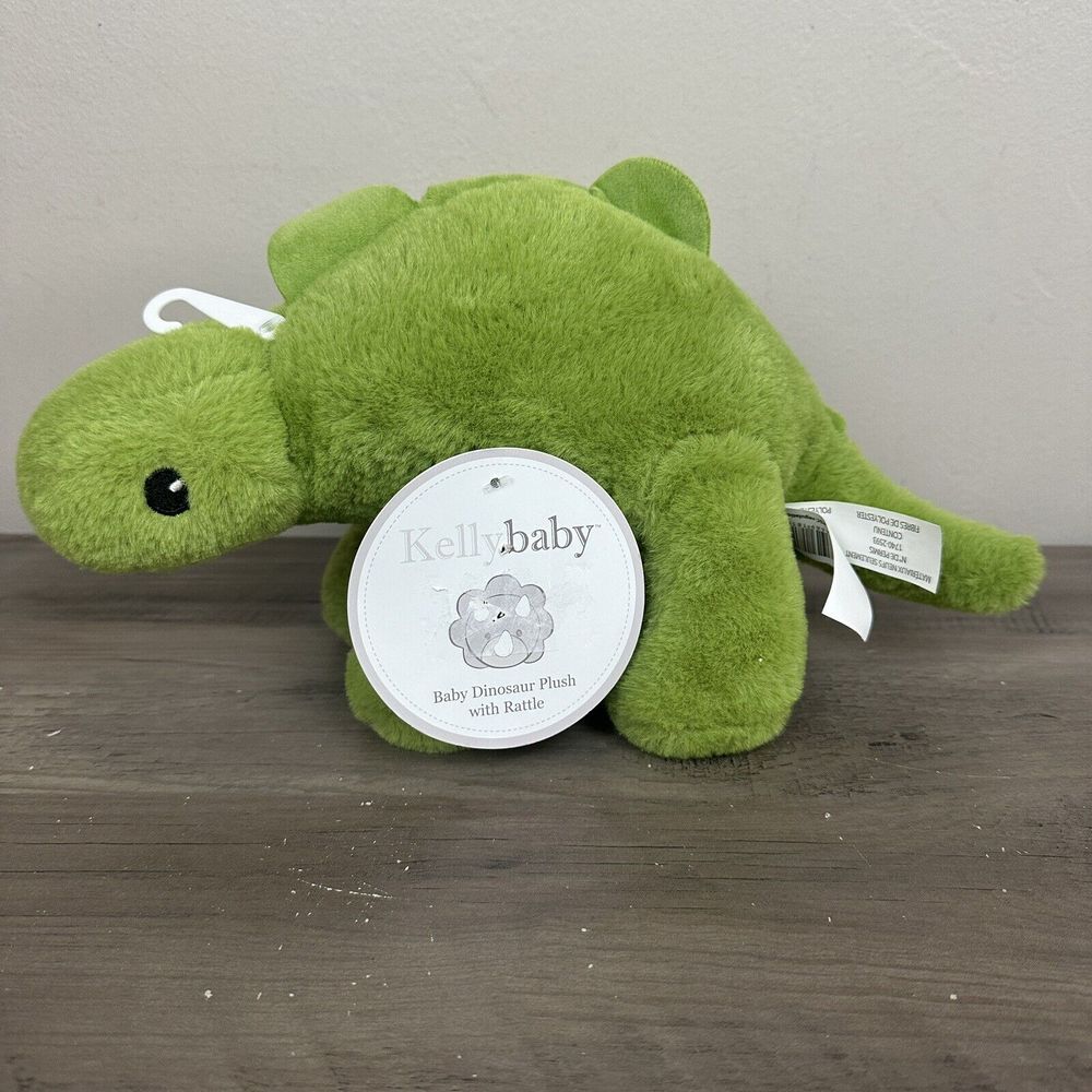 Kelly Baby Green Dinosaur Soft Plush Lovey Stuffed Animal Toy 13" NEW